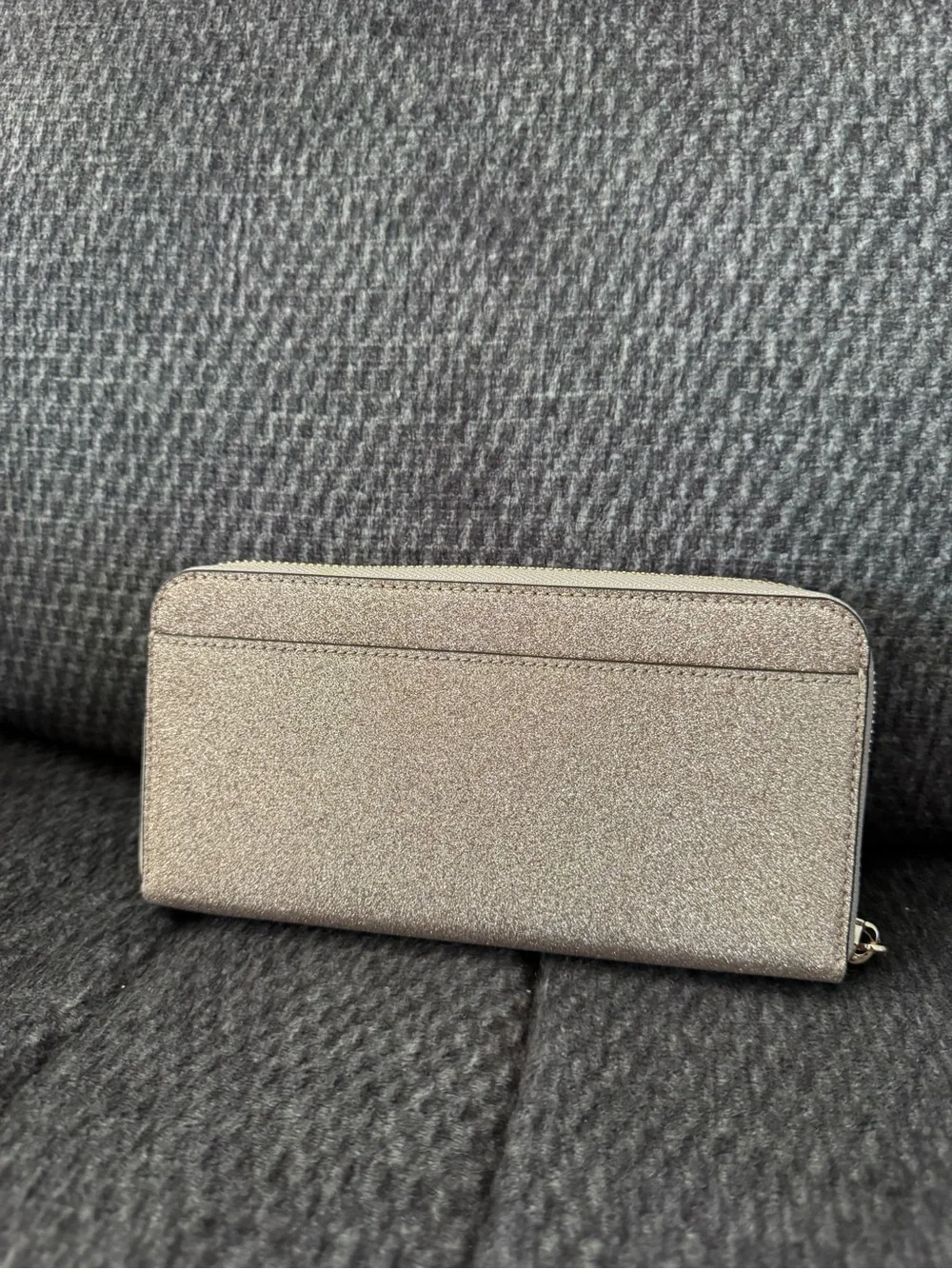kate spade Rose Gold Glitter Tote with Matching Zip Wallet